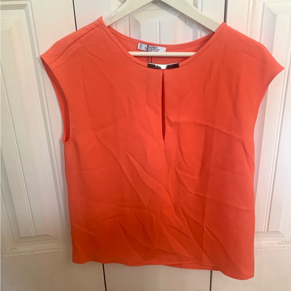 Mango Vibrant Orange Blouse S